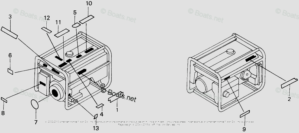 Honda Generators EM5000SX A VIN EA71000001 OEM Parts Diagram for EM