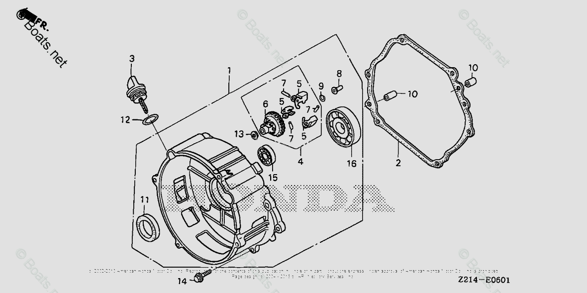 Honda Generators EM6500SXK1 A VIN EAPC1000001 OEM Parts Diagram for