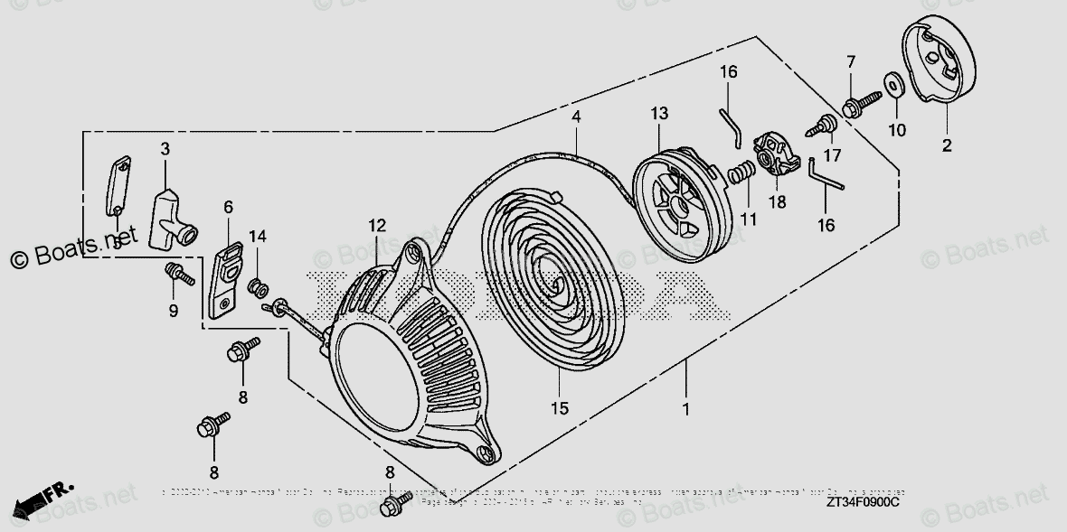Honda Generators EU1000I A2A VIN EZGA1080505 TO EZGA1119999 OEM
