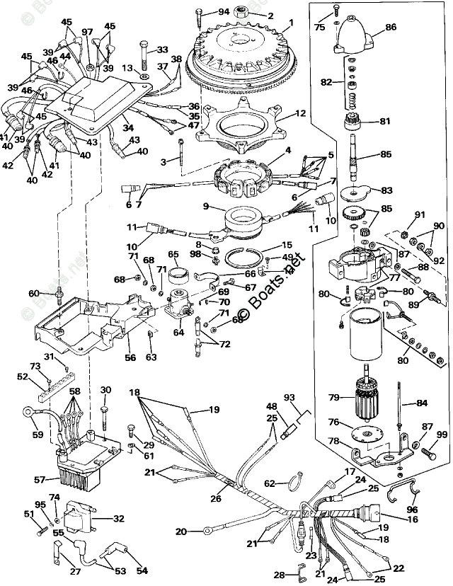 Evinrude Outboard Parts by Year 1990 OEM Parts Diagram for Ignition