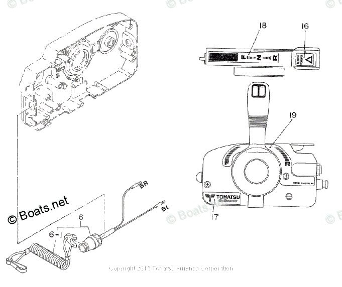 Tohatsu Rigging Parts & Accessories Control Box Components OEM Parts