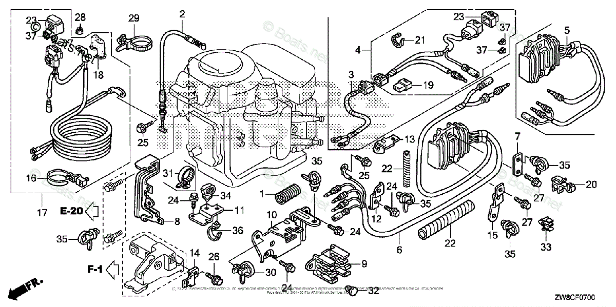 まさどん Honda Outboard 2007 And Later OEM Parts Diagram for