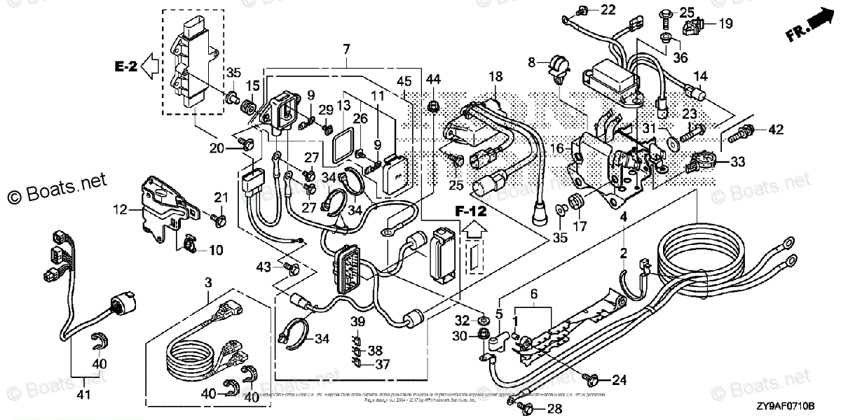 Honda Outboard Pre - 1997 OEM Parts Diagram for Starter Cable | Boats.net