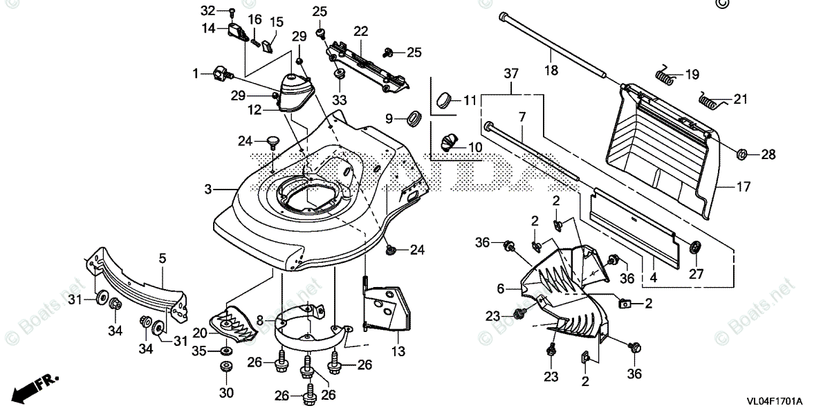 Honda Lawn Mowers HRR216K9 VKAA/A VIN MZCG1000001 TO MZCG1140000 OEM