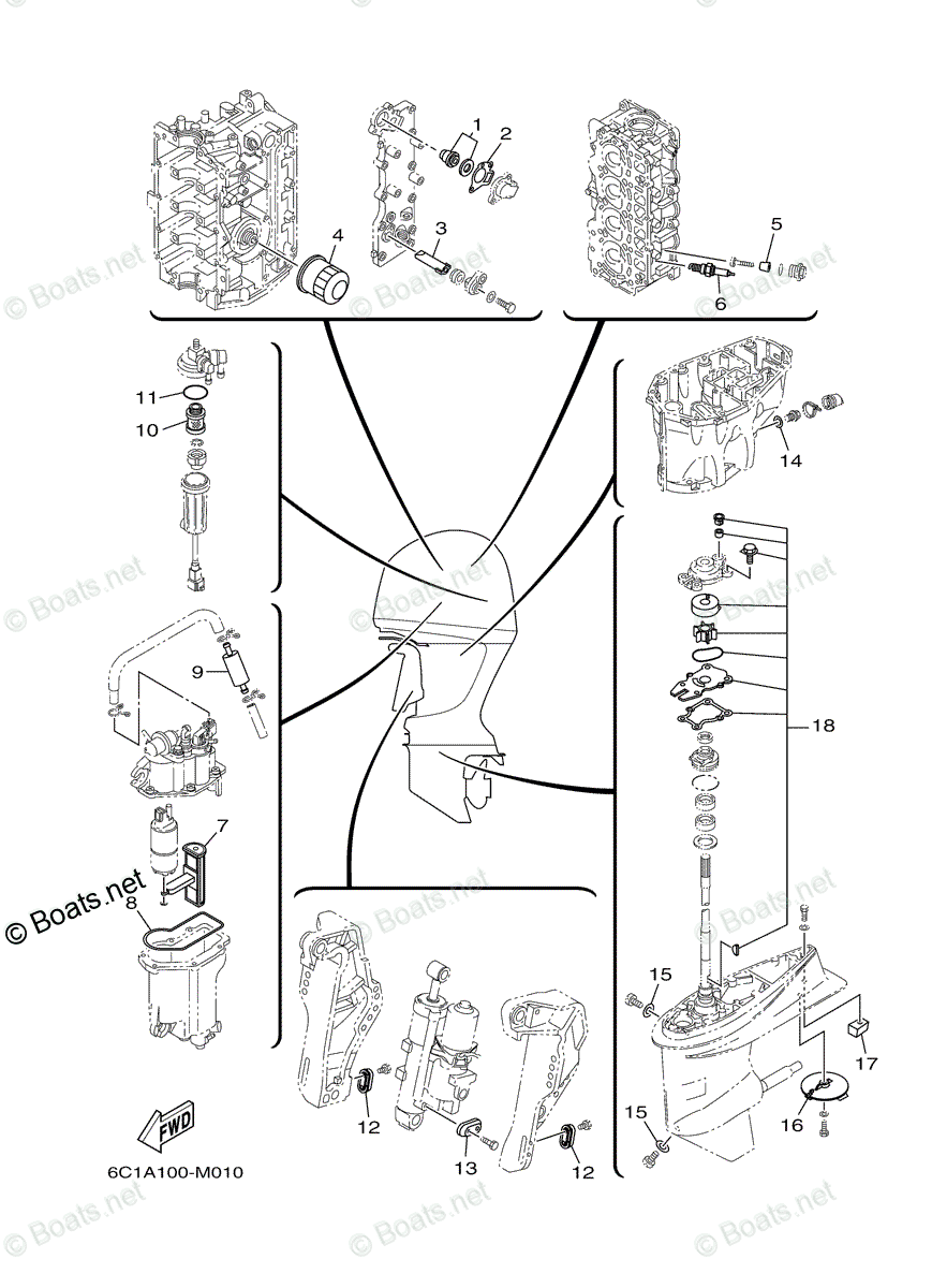 【良品 メンテナンス済】　YAMAHA YYFL 2016-2020 Yamaha Waverunner EX / VX / FX RiDE Reverse Motor