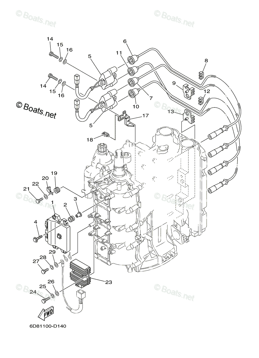 Yamaha Outboard 2005 OEM Parts Diagram for ELECTRICAL (1