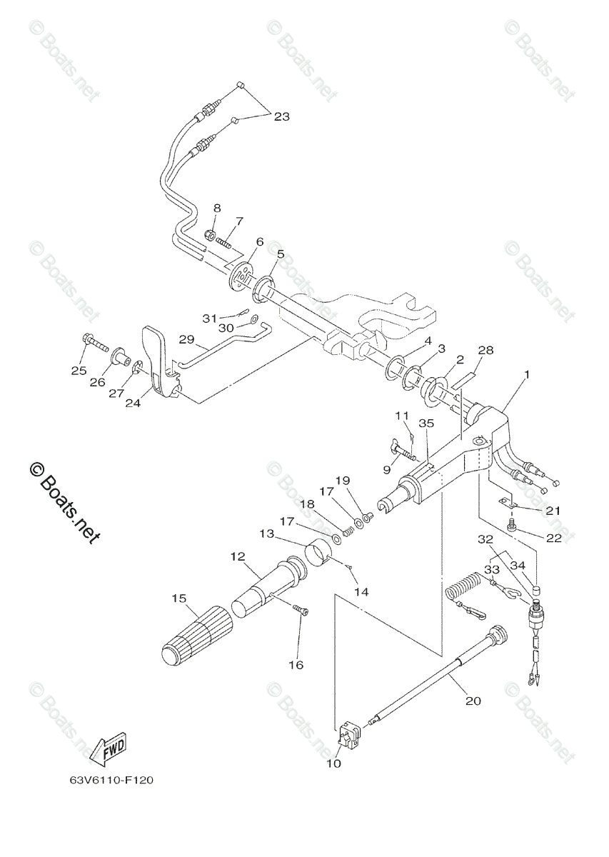 Yamaha Outboard 2006 OEM Parts Diagram for Steering | Boats.net