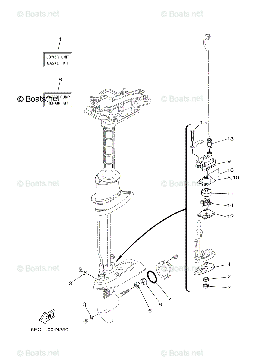 Yamaha Outboard 2023 OEM Parts Diagram for Repair Kit 3