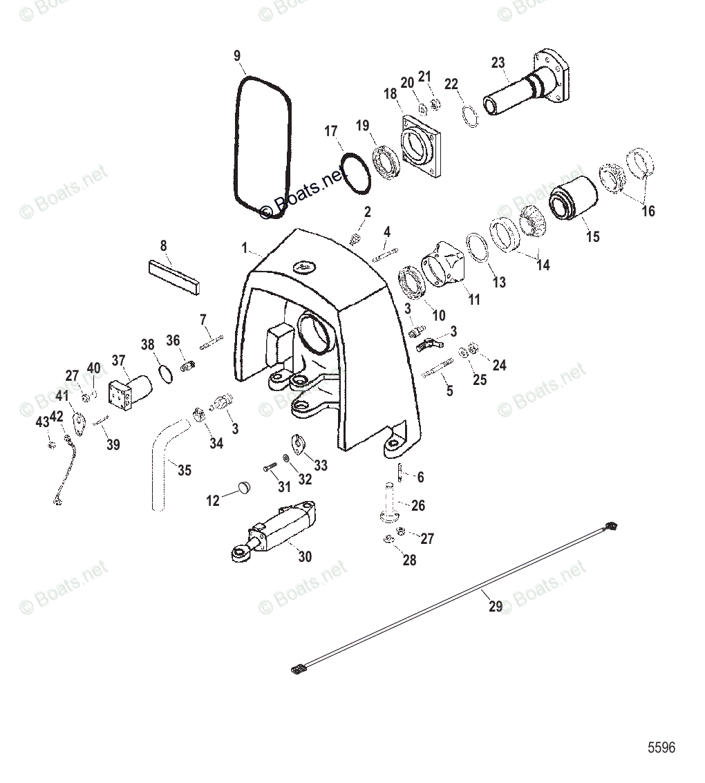 Mercruiser Sterndrive Outdrives OEM Parts Diagram for Gimbal Housing ...