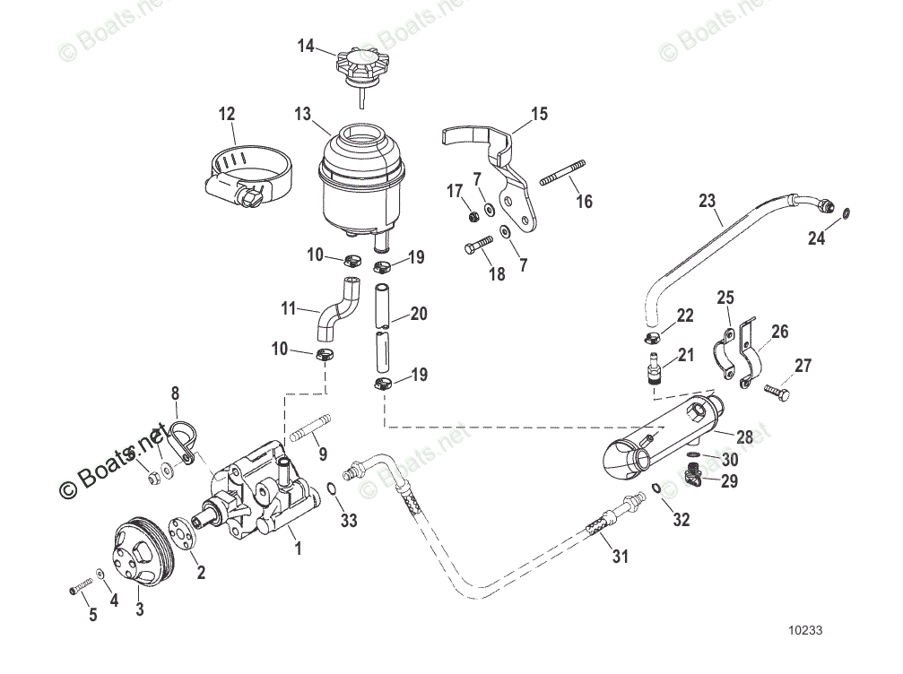 Mercruiser Sterndrive Gas Engines OEM Parts Diagram for PowerAssisted