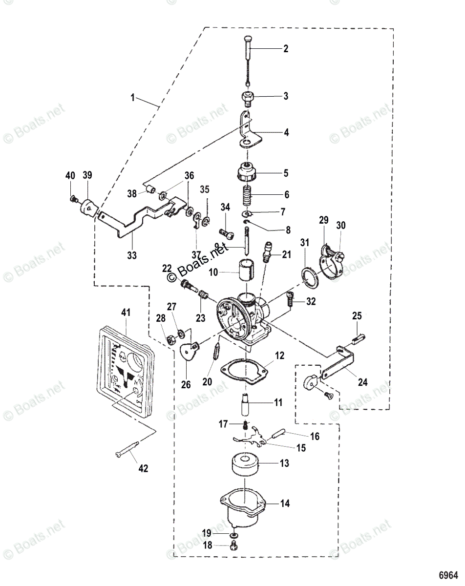 Mercury Outboard 2.5HP OEM Parts Diagram for CARBURETOR