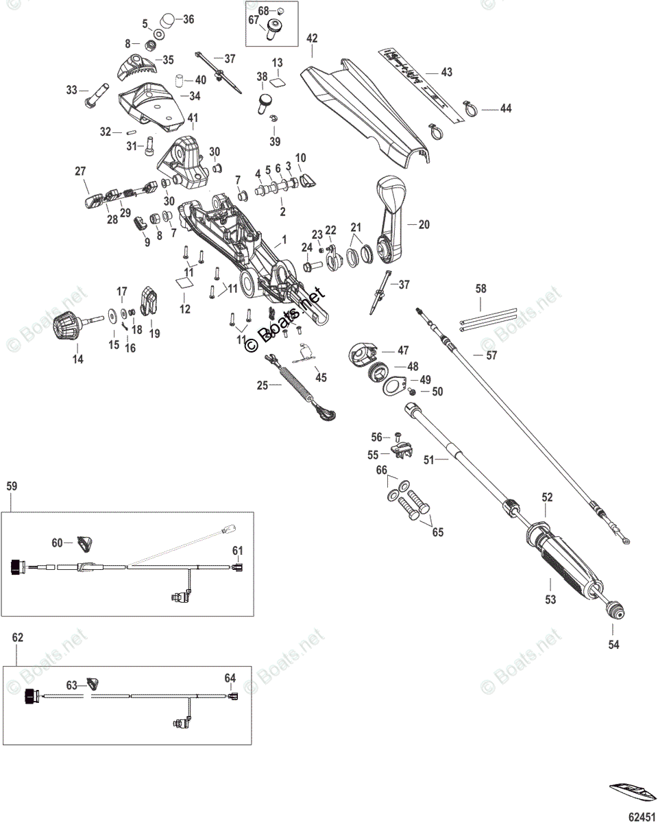 Mercury Outboard 20HP OEM Parts Diagram for TILLER HANDLE | Boats.net