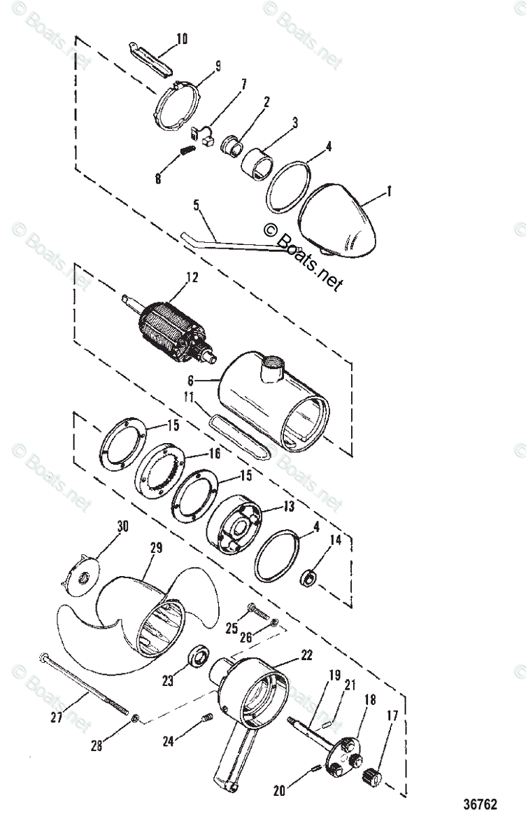 user_64ef40bページ Motorguide Trolling Motor Thruster II OEM Parts Diagram for