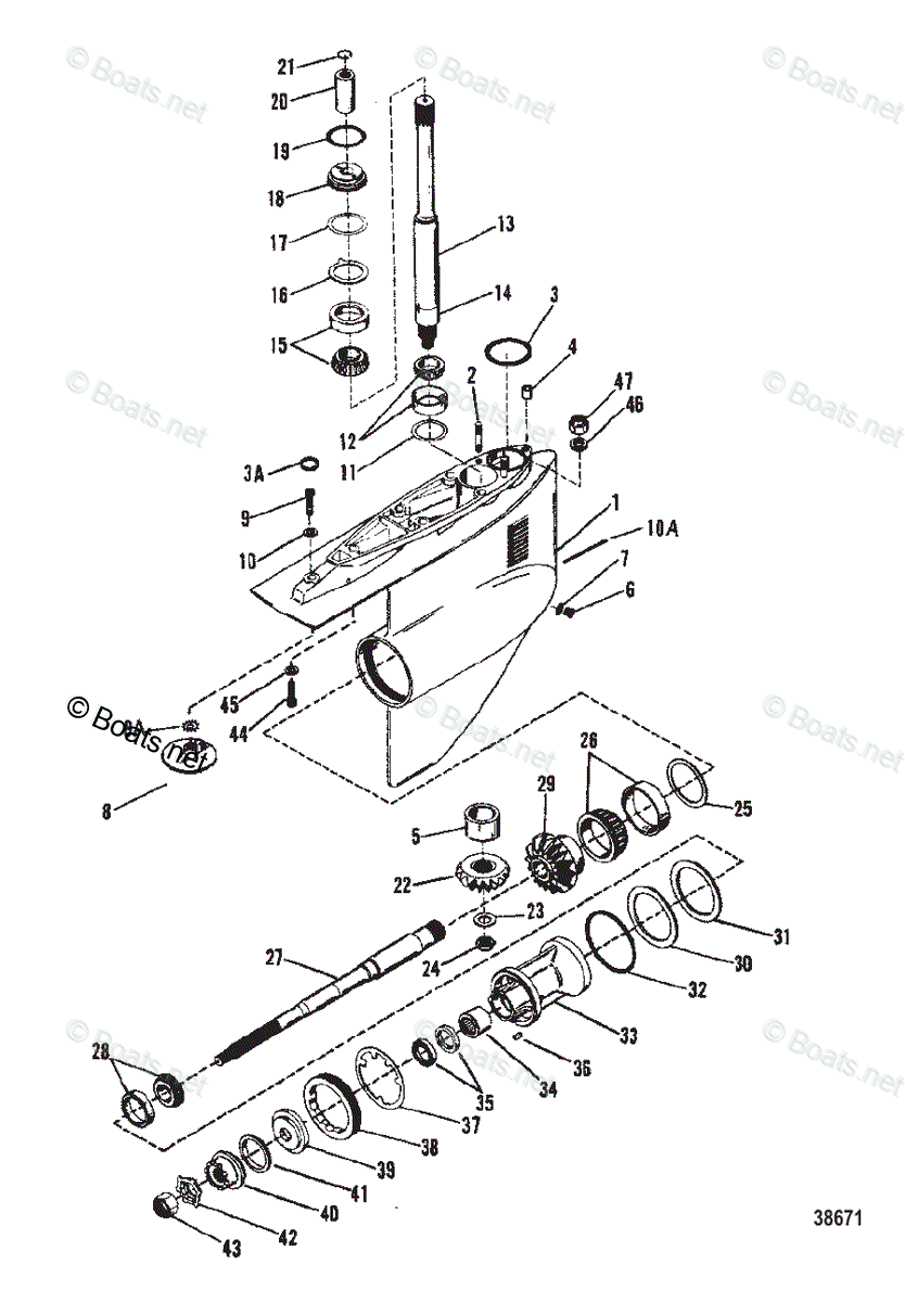 Mercruiser Sterndrive Outdrives OEM Parts Diagram for GEAR HOUSING ...