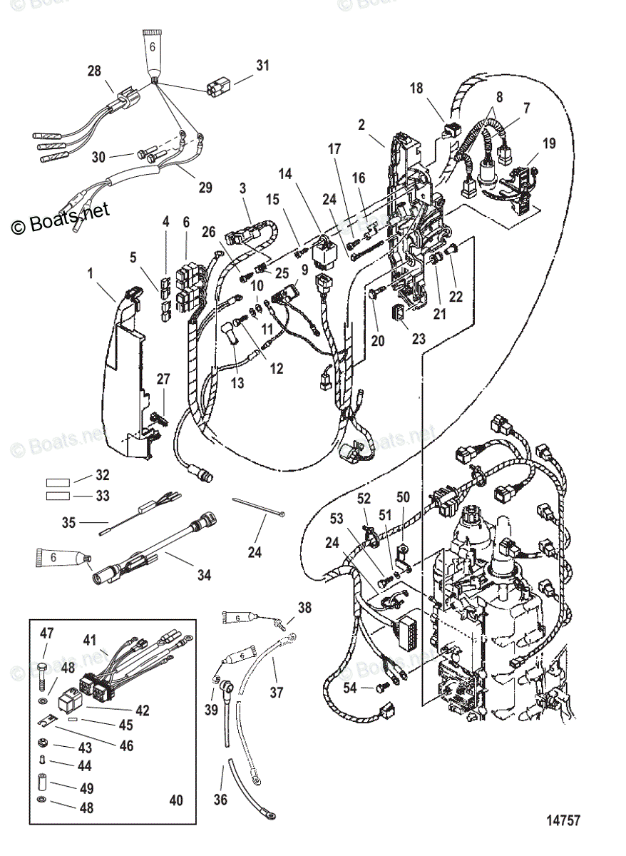 Mercury Outboard 115HP OEM Parts Diagram For Electrical Components ...