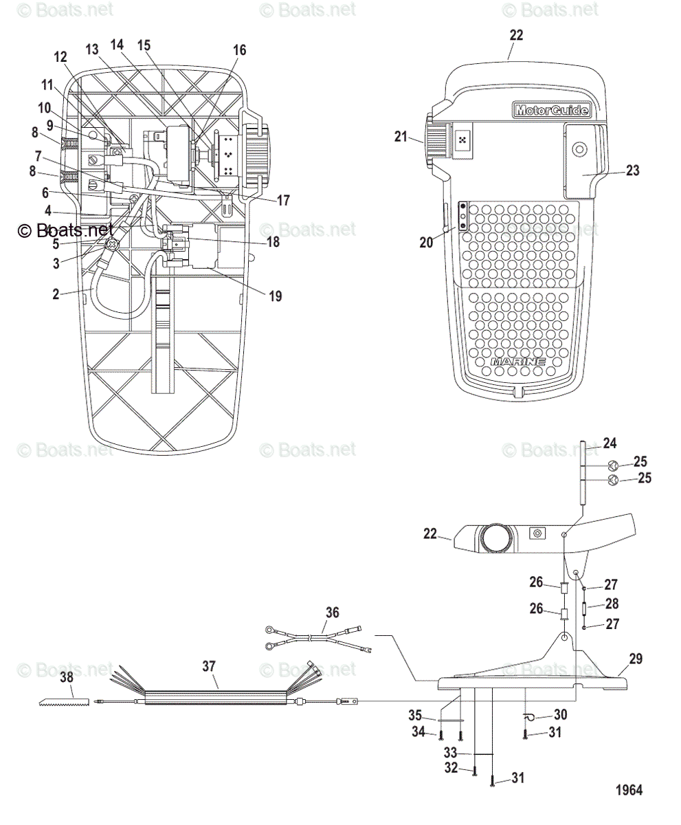 MotorGuide Boat Comm Cap Assembly M899378T