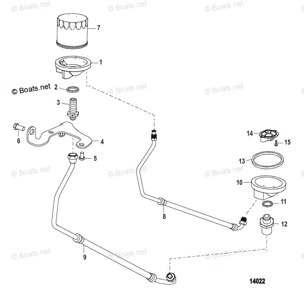 Mercruiser Sterndrive Gas Engines OEM Parts Diagram for REMOTE OIL