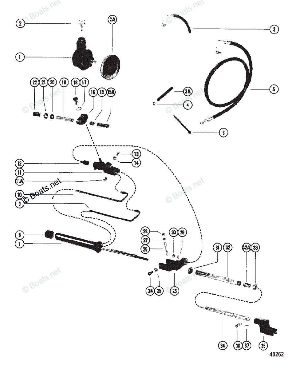 Mercruiser Sterndrive Gas Engines OEM Parts Diagram for POWER STEERING