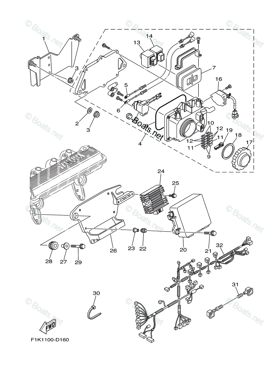 Yamaha Waverunner 2005 OEM Parts Diagram for ELECTRICAL (1) | Boats.net