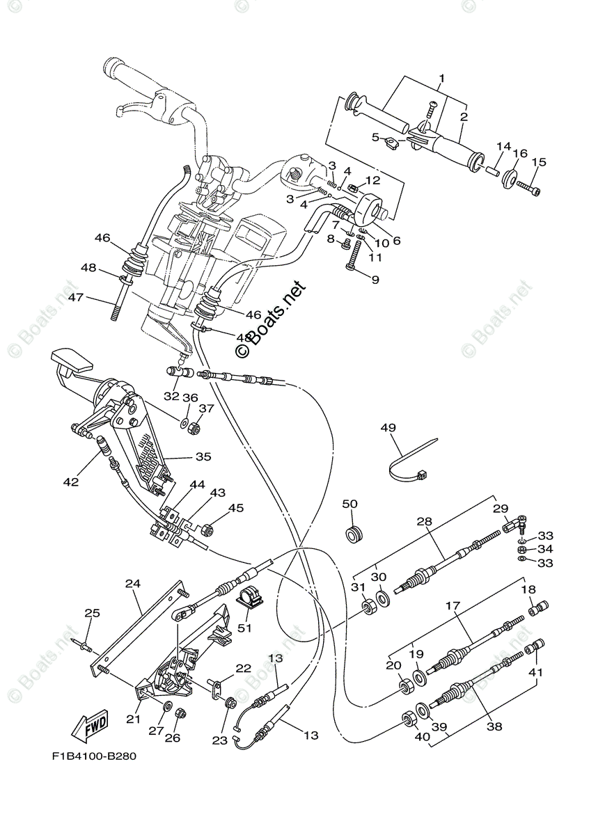 YAMAHA YFM200DX BRAKE CABLE 29U-26351-01-00 t127 | eBay
