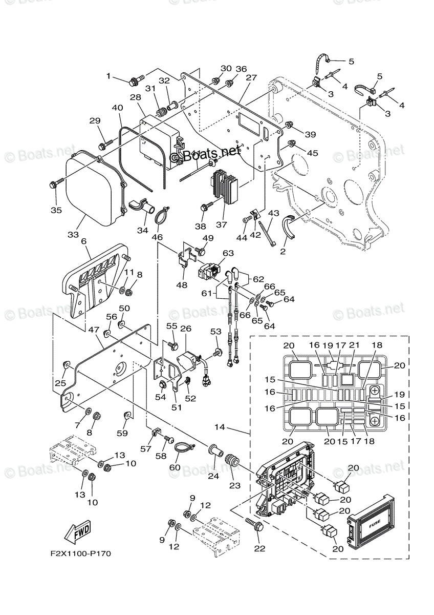 専用確認 Yamaha Waverunner 2015 OEM Parts Diagram for ELECTRICAL (1