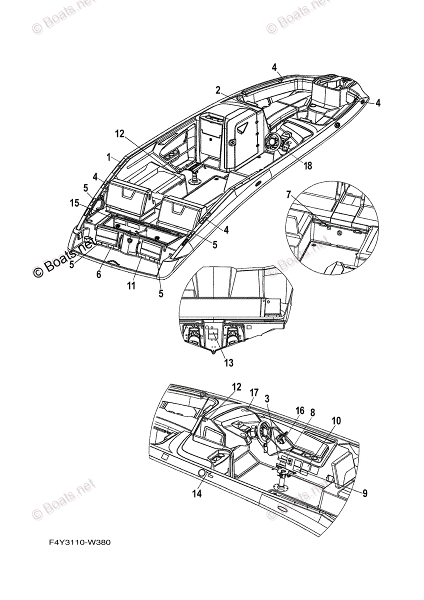 Yamaha Boats 2022 OEM Parts Diagram for Important Labels | Boats.net