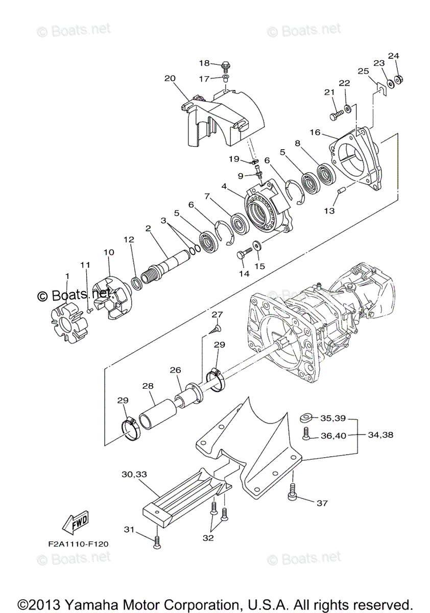 Yamaha Boats 2007 OEM Parts Diagram for Jet Unit 2 | Boats.net