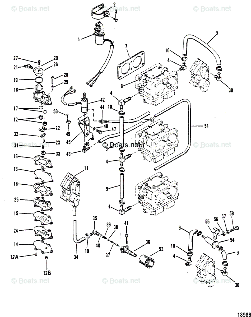 Mariner Outboard 1984 OEM Parts Diagram for Fuel Pump(Design II ...