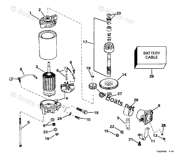 Evinrude Outboard Parts by Year 1995 OEM Parts Diagram for ELECTRIC