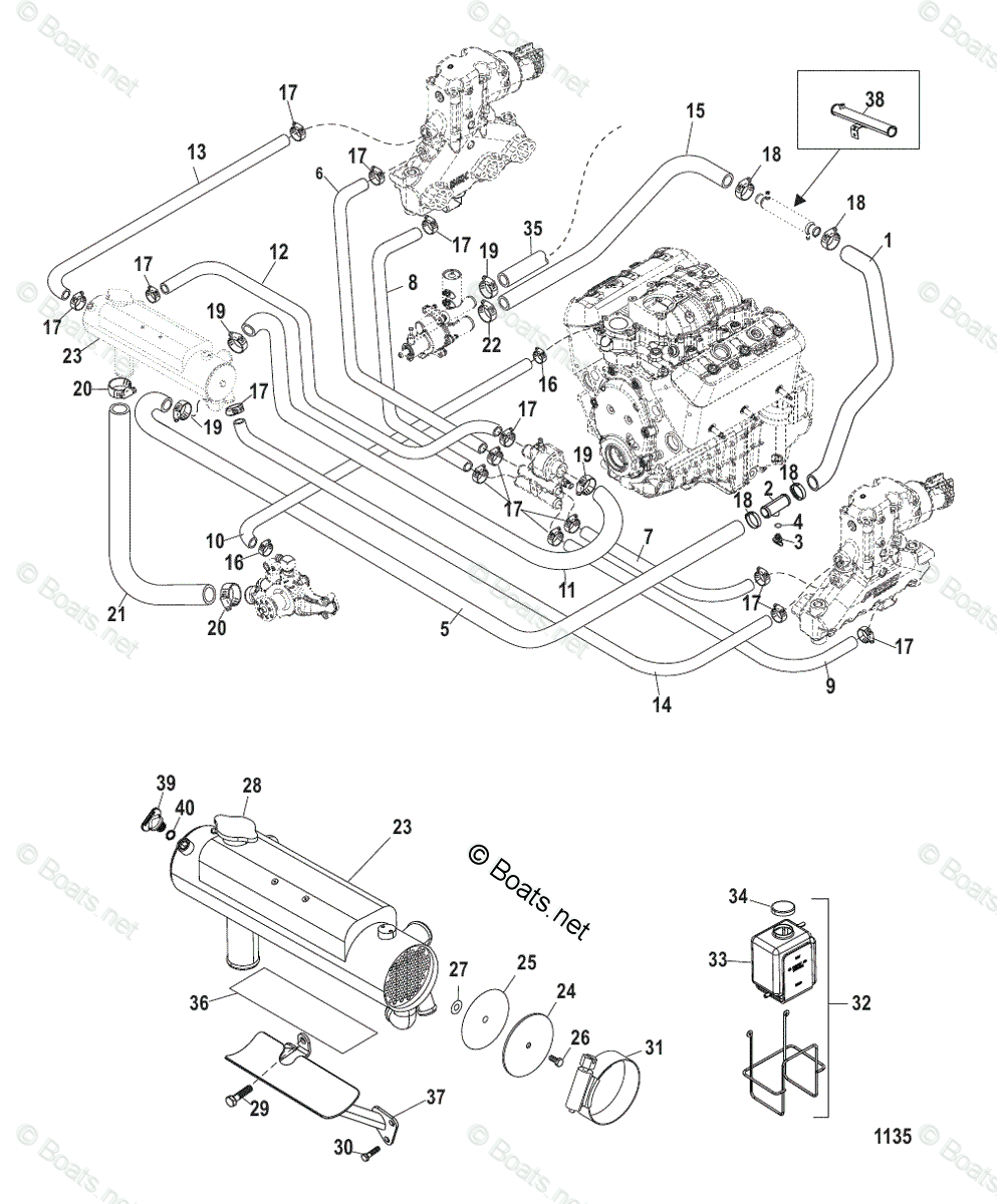 Mercury MerCruiser Sterndrive Parts by Size & Serial Engines - Gas OEM