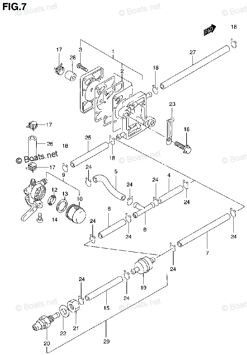 Suzuki Outboard 1992 OEM Parts Diagram for FUEL PUMP (DT4) | Boats.net