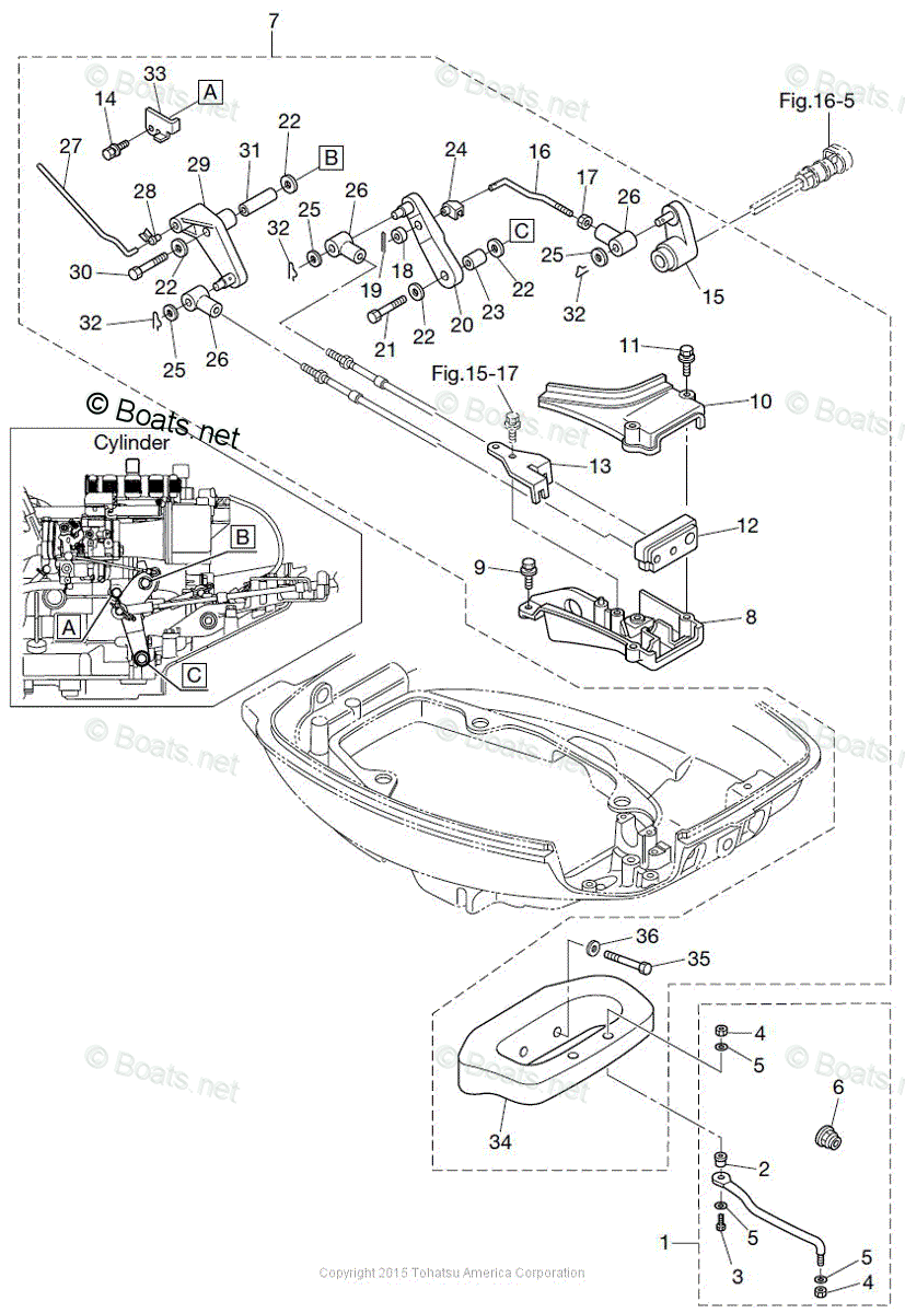 Tohatsu Outboard 2012 OEM Parts Diagram for REMOTE CONTROL PARTS