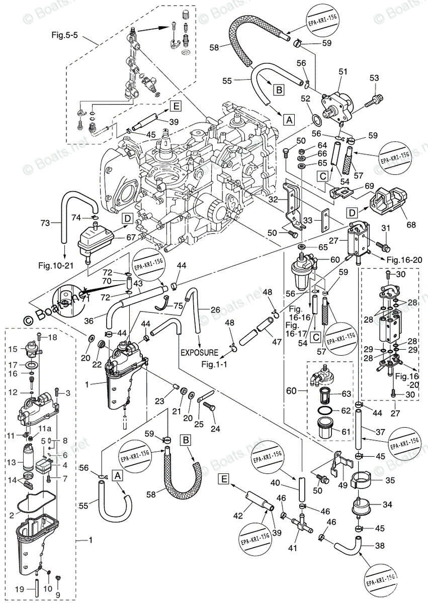 Nissan 2014 NSF30B - 4 Stroke Nissan OEM Parts Diagram for FUEL SYSTEM