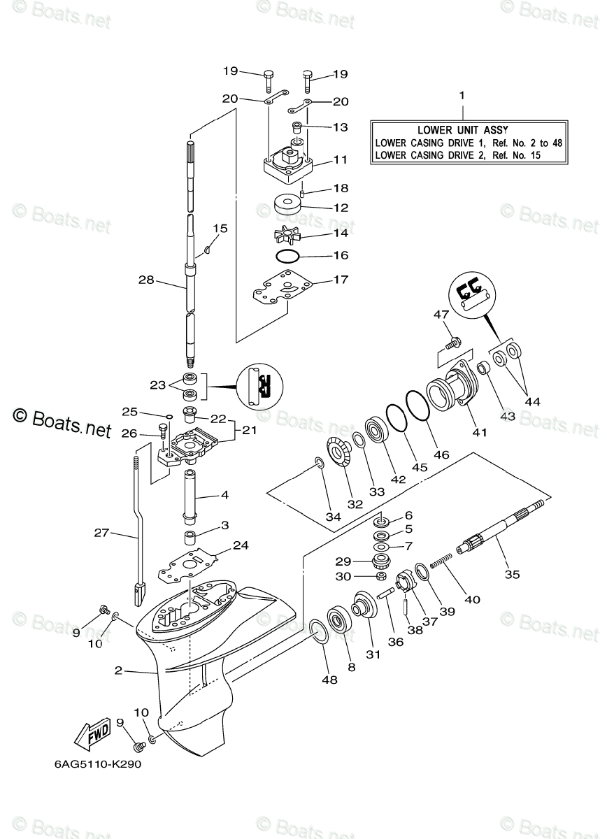 Yamaha OEM Part 6AH-45510-10-00 