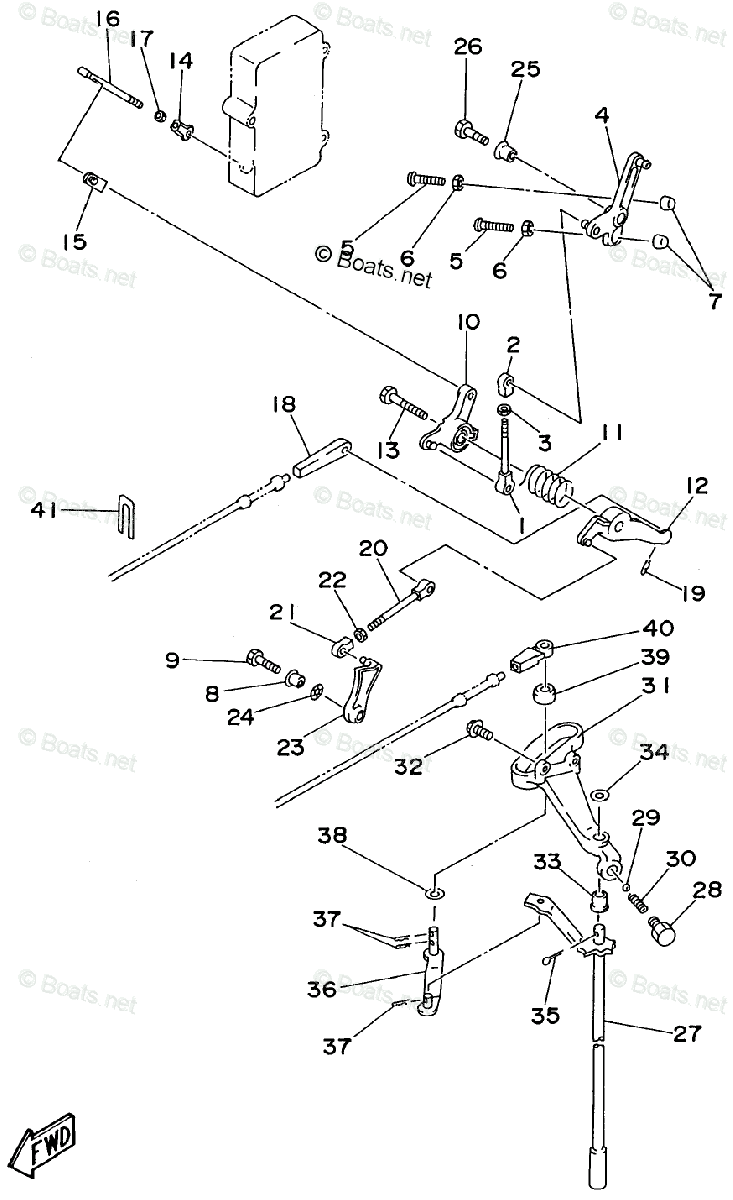 Yamaha Outboard Parts by Year 1996 OEM Parts Diagram for Control