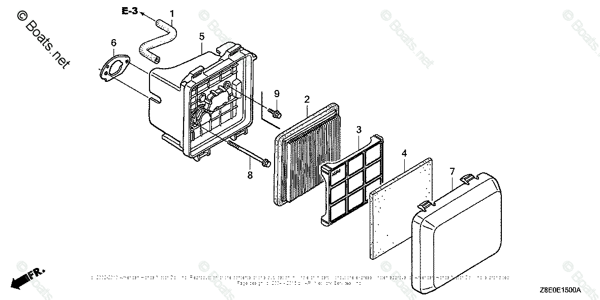 Honda Small Engines GSV190 OEM Parts Diagram for Air Cleaner | Boats.net