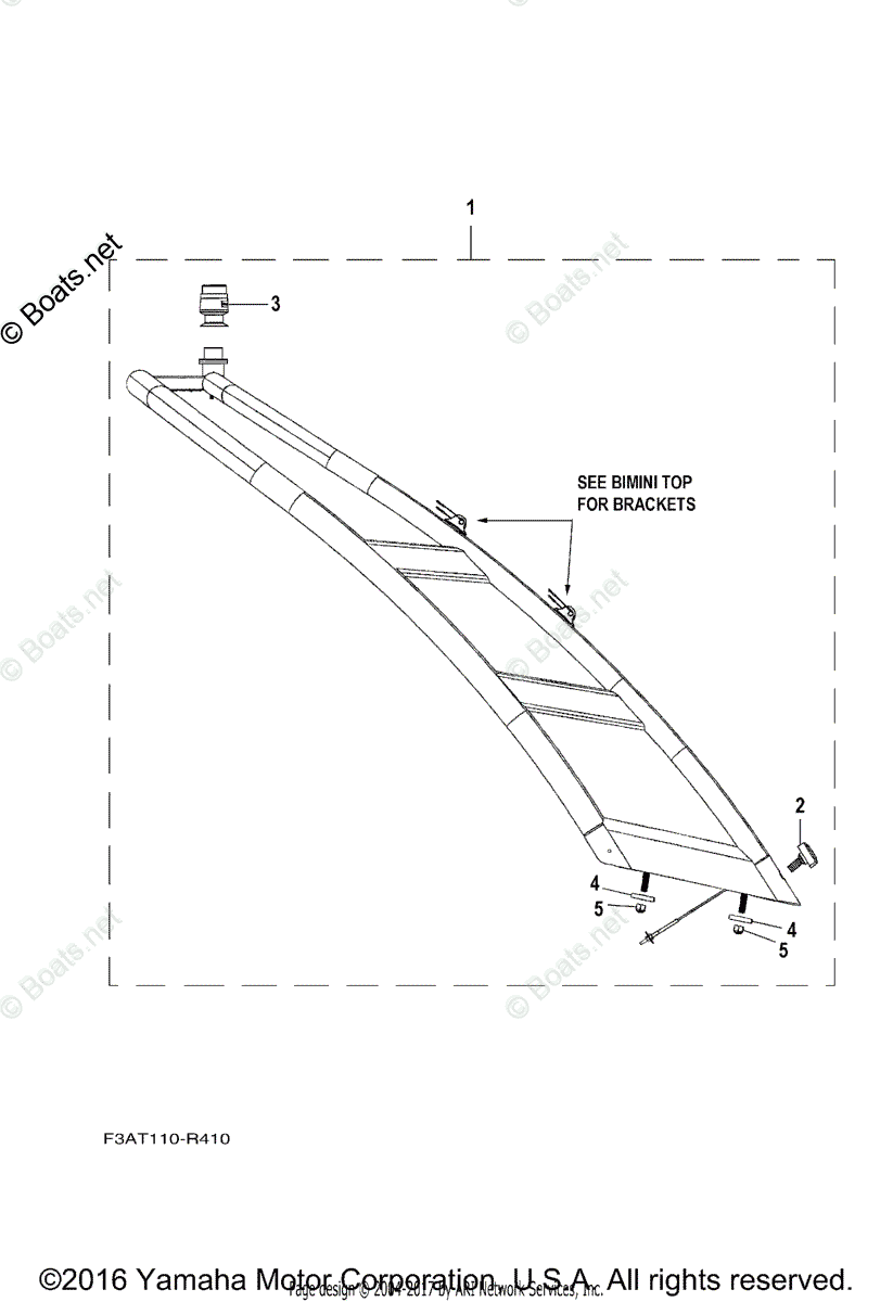 Yamaha Boats 2016 OEM Parts Diagram for Wakeboard Tower | Boats.net