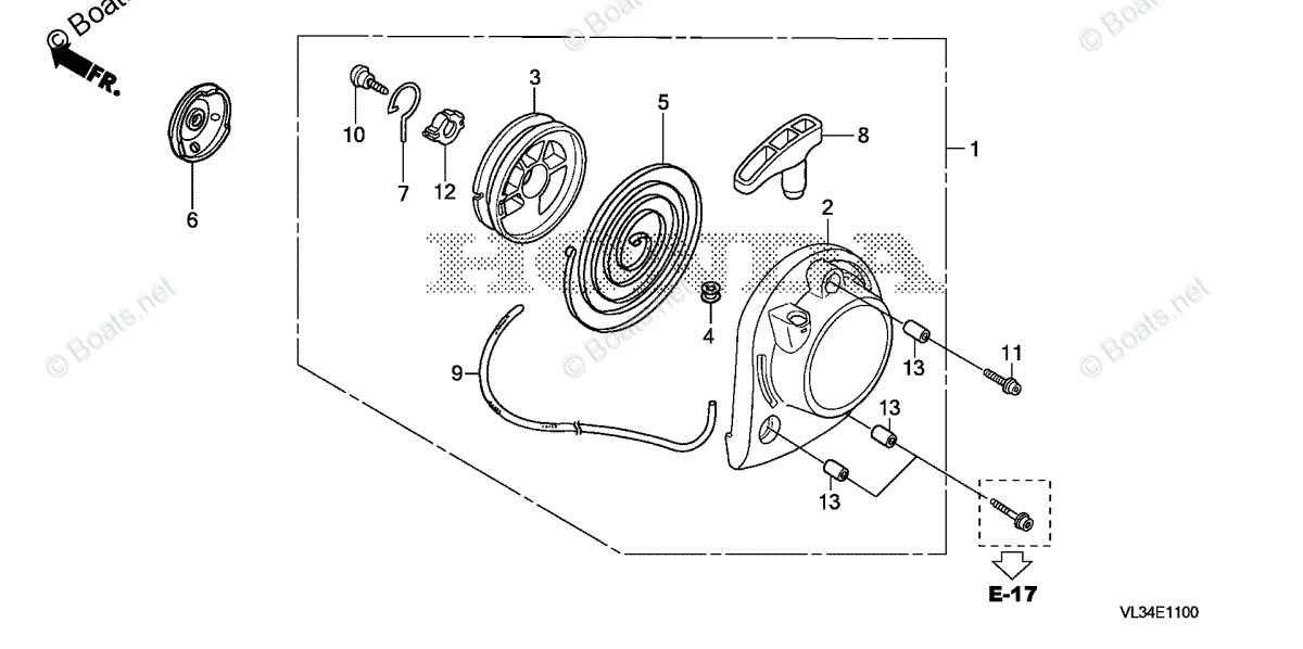 Honda Trimmer & Brush Cutters HHT35S LTAT/A VIN# HAGA-2000001 OEM Parts ...