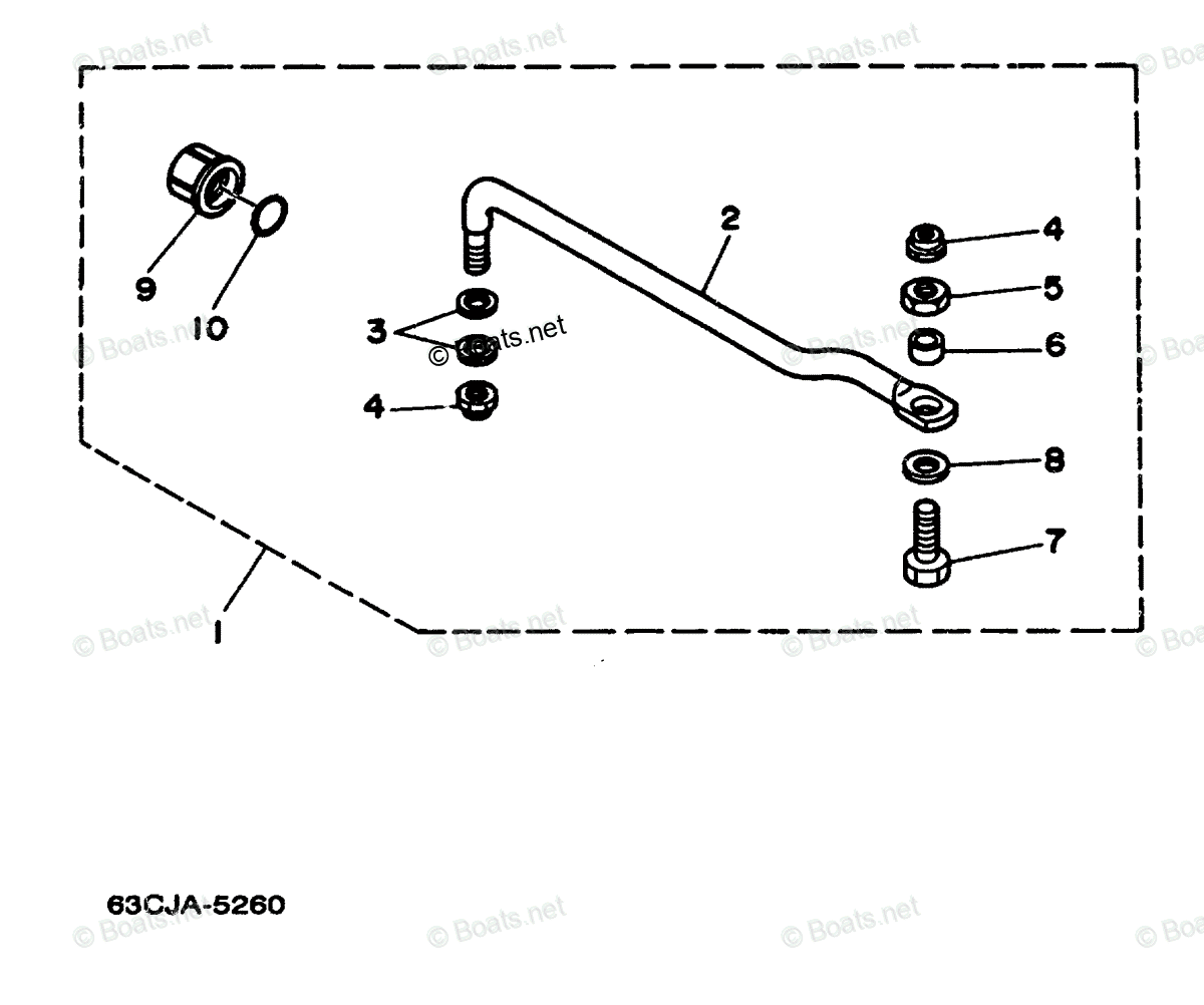 Yamaha Outboard 1997 OEM Parts Diagram for Steering Guide
