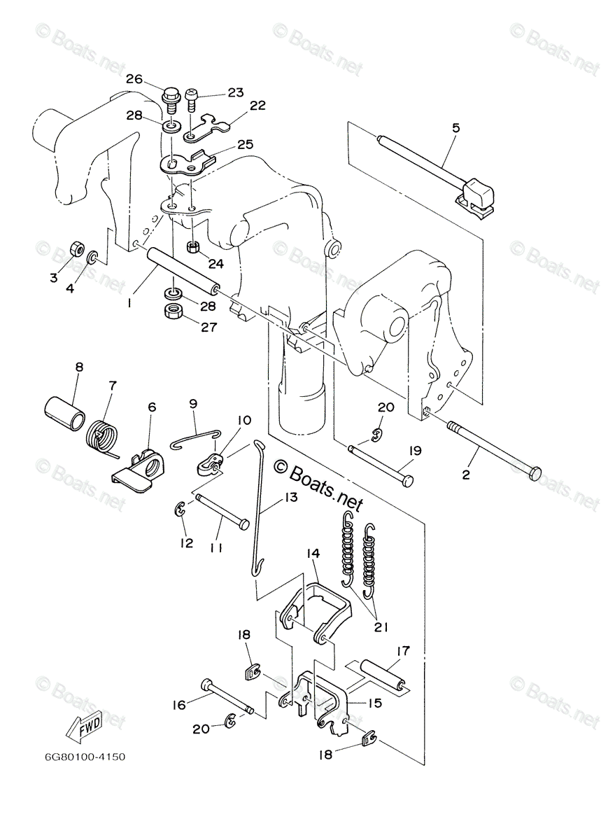 Yamaha Outboard 2000 OEM Parts Diagram for Bracket 2 | Boats.net