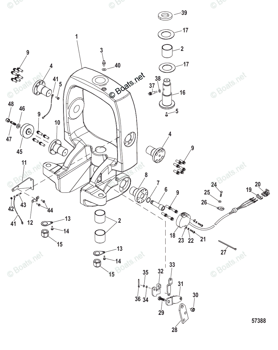 Mercruiser Sterndrive Outdrives OEM Parts Diagram for Gimbal Ring  Components | Boats.net