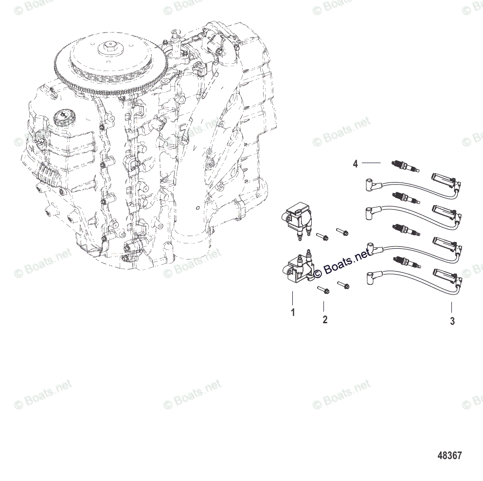 Mercury Outboard 150HP OEM Parts Diagram for IGNITION