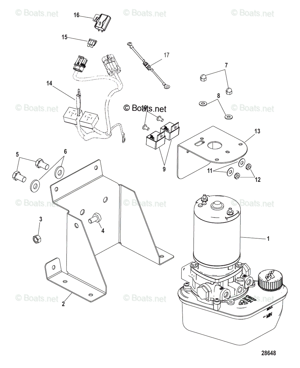 Mercruiser Sterndrive Outdrives OEM Parts Diagram for Trim Pump ...