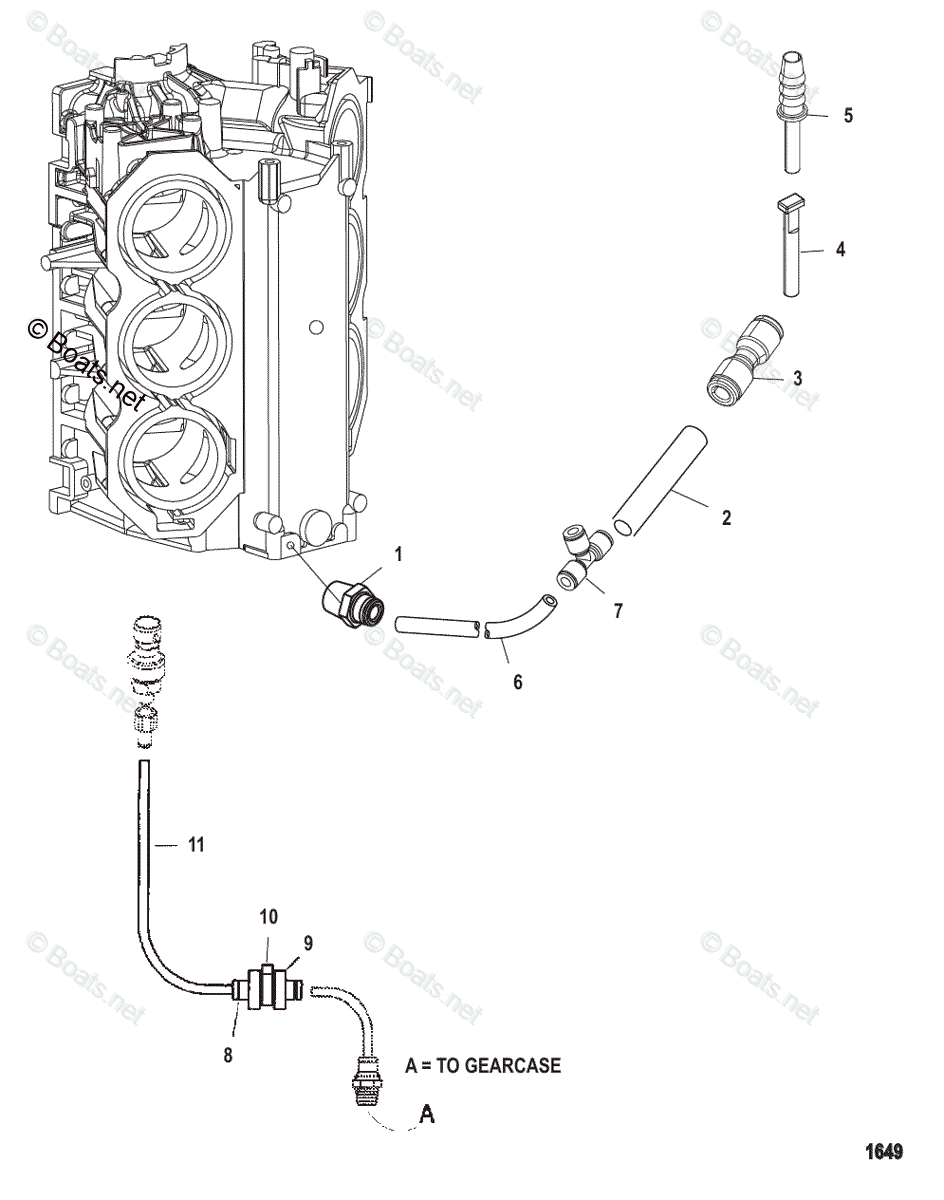 Mercury Outboard 250HP OEM Parts Diagram for SPEEDOMETER/BLOCK PRESSURE