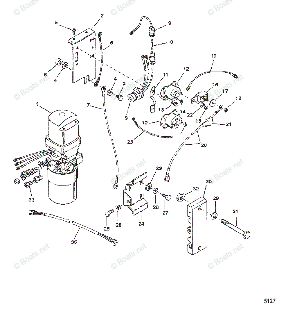 Mercruiser Sterndrive Outdrives OEM Parts Diagram for HYDRAULIC PUMP