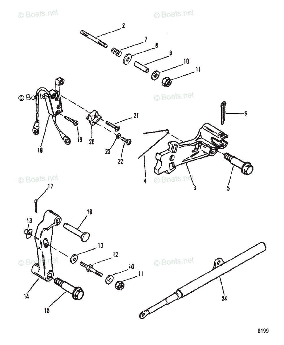 Mercruiser Sterndrive Gas Engines OEM Parts Diagram for Shift ...