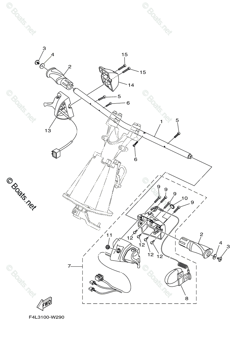 y様 確認用 Yamaha Waverunner 2023 OEM Parts Diagram for Steering 1