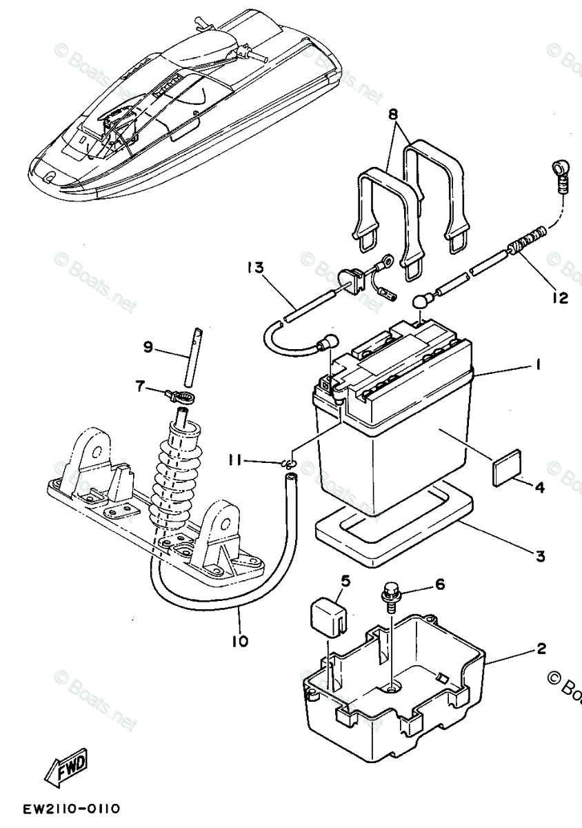 Yamaha Waverunner 1994 OEM Parts Diagram for ELECTRICAL (2