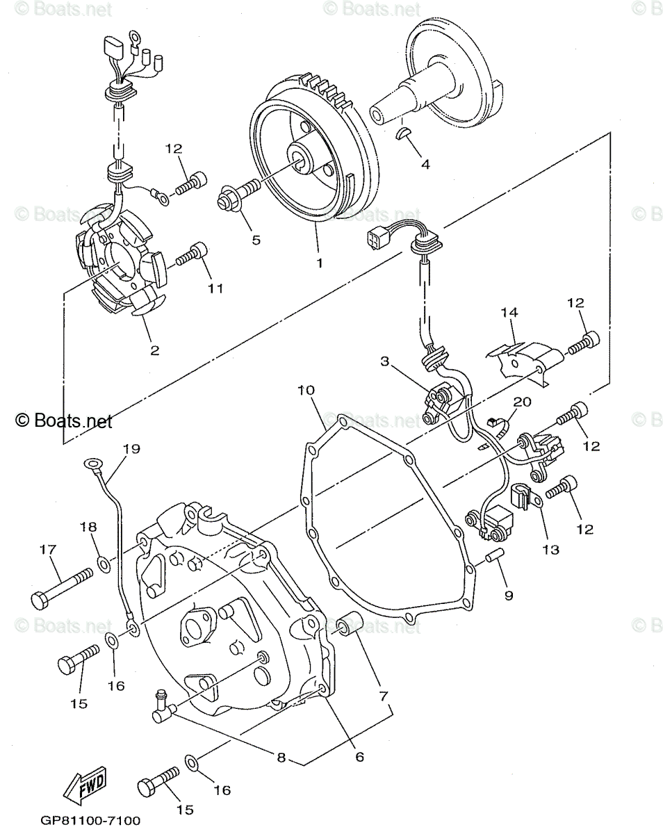 Yamaha Waverunner 1998 OEM Parts Diagram for Generator