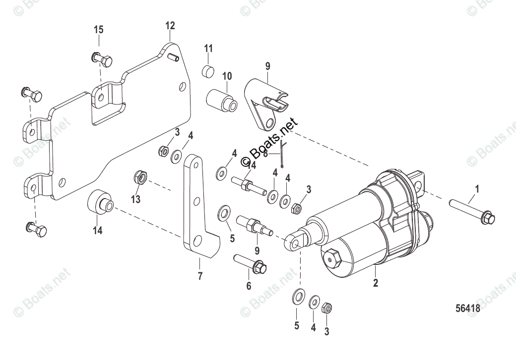 MARIページ Mercruiser Inboard Gas Engines OEM Parts Diagram for Shift